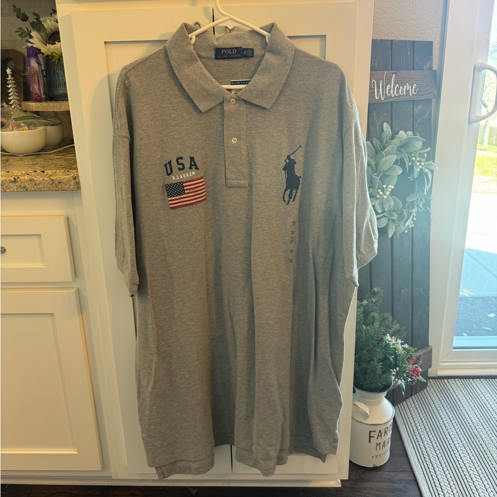 Ralph Lauren Polo- Large logo and flag